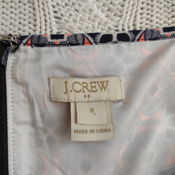 J.Crew Spaghetti Strap with Sweetheart Neckline Print Dress Sz. 8 - Picture 4 of 8